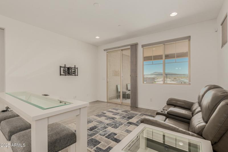 Living area w back views