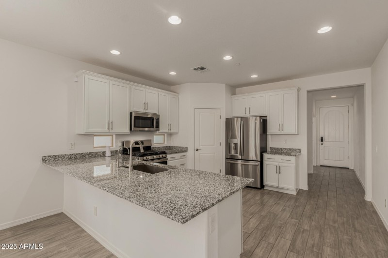 front hall into kitchen