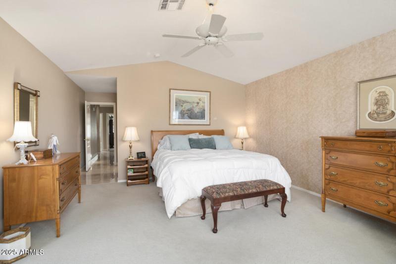 Spacious primary bedroom