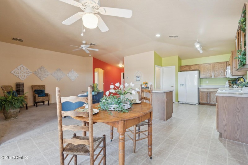 Open dining room