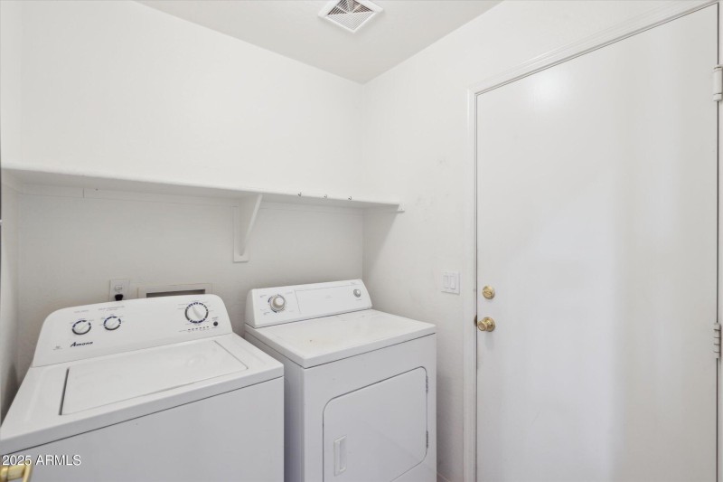 Inside laundry room