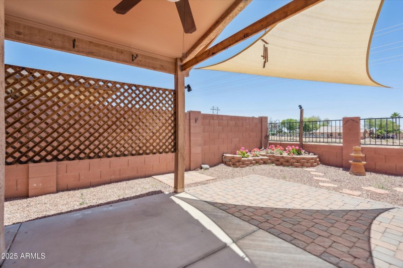 Rear covered patio