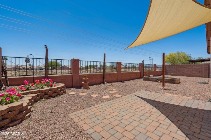 Rear patio pavers