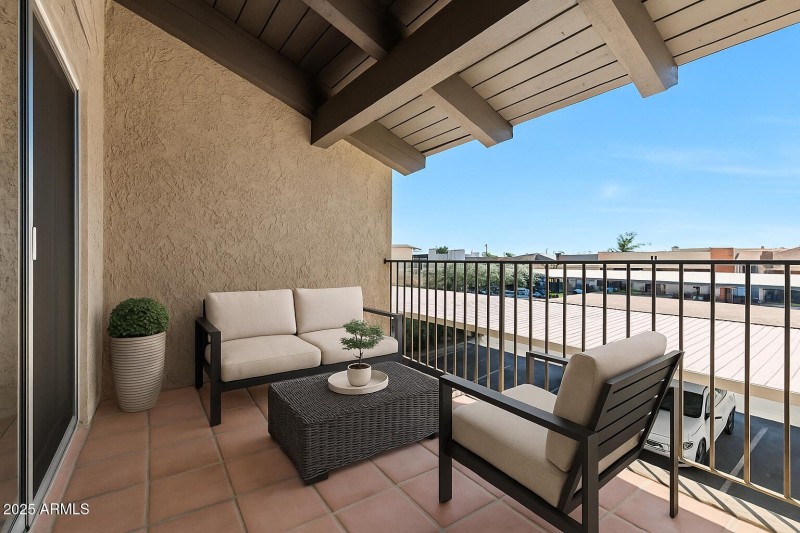virtually staged balcony