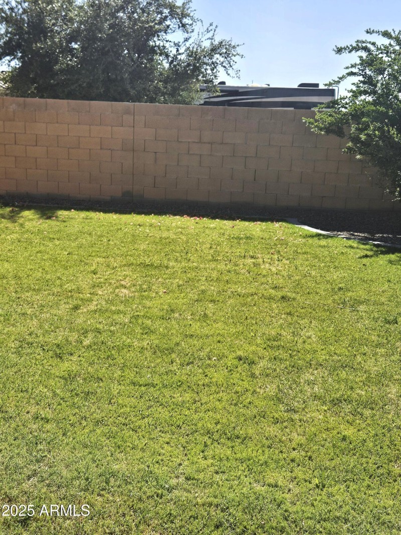 Rich backyard perfect for relaxing.