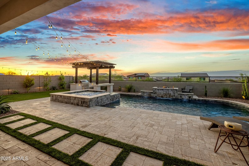 Yard at Sunset