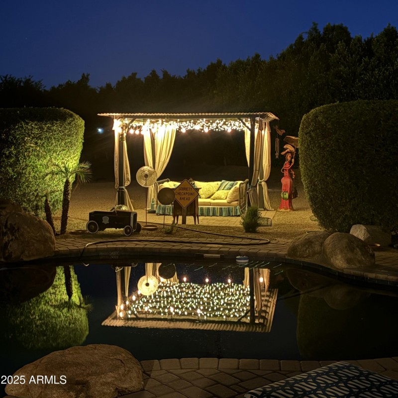 Backyard evening
