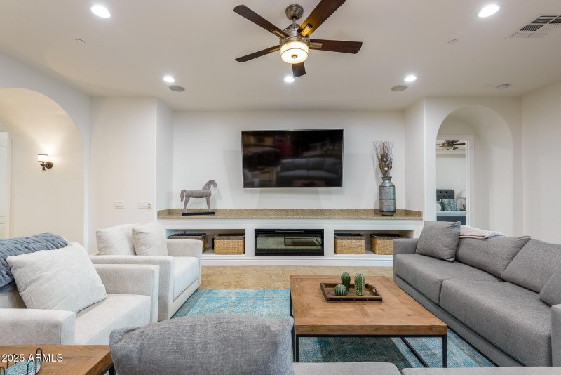Electric Fireplace & Built-ins