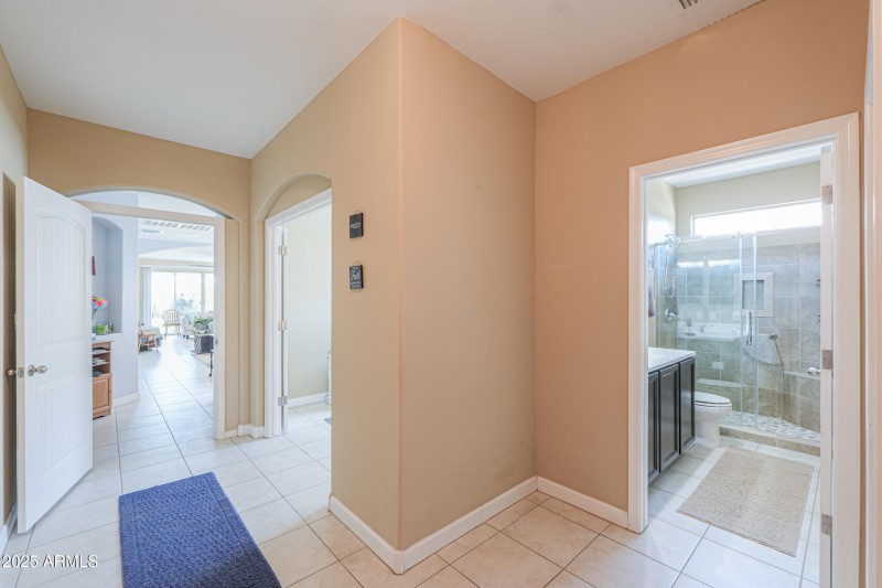 THEN OPEN DOOR INTO KITCHEN