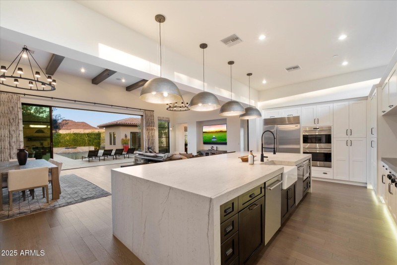 Kitchen to Great Room with views