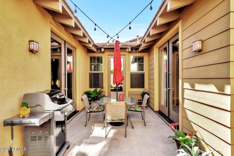 Evergreen courtyard