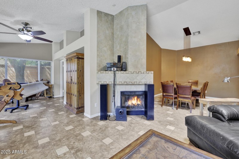 expanded living area and formal dining