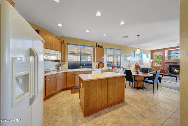 KItchen open to Family Room