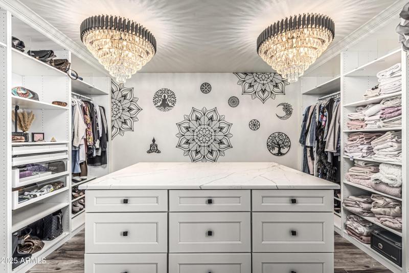 Master bedroom walk in closet