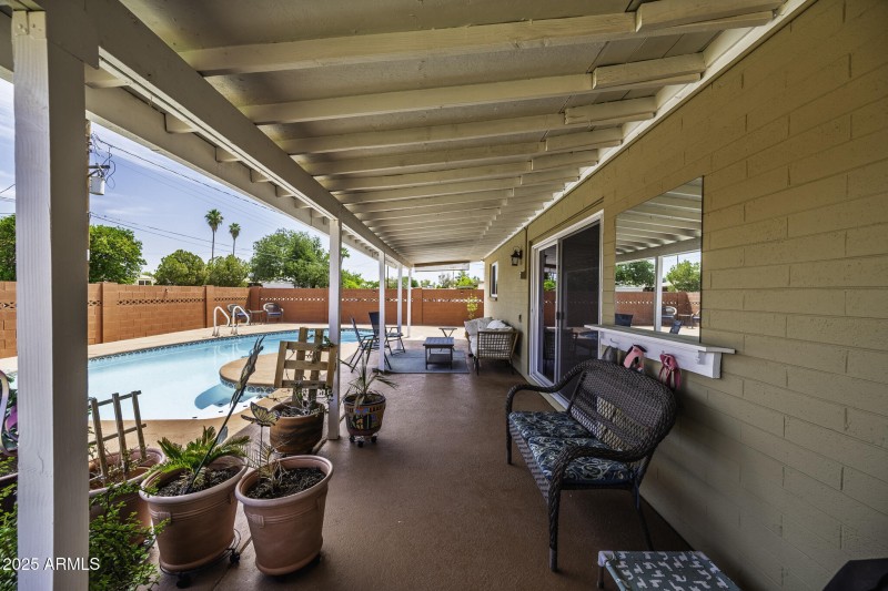 Extended covered patio