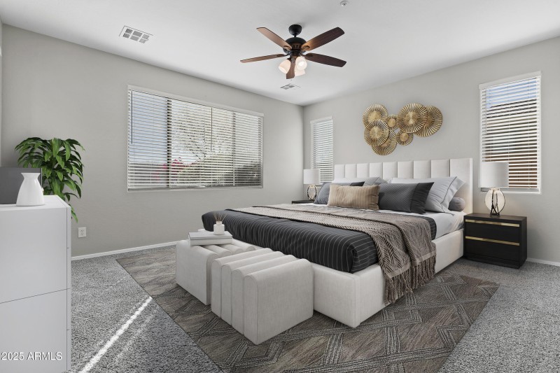 Primary Bedroom - Virtually Staged