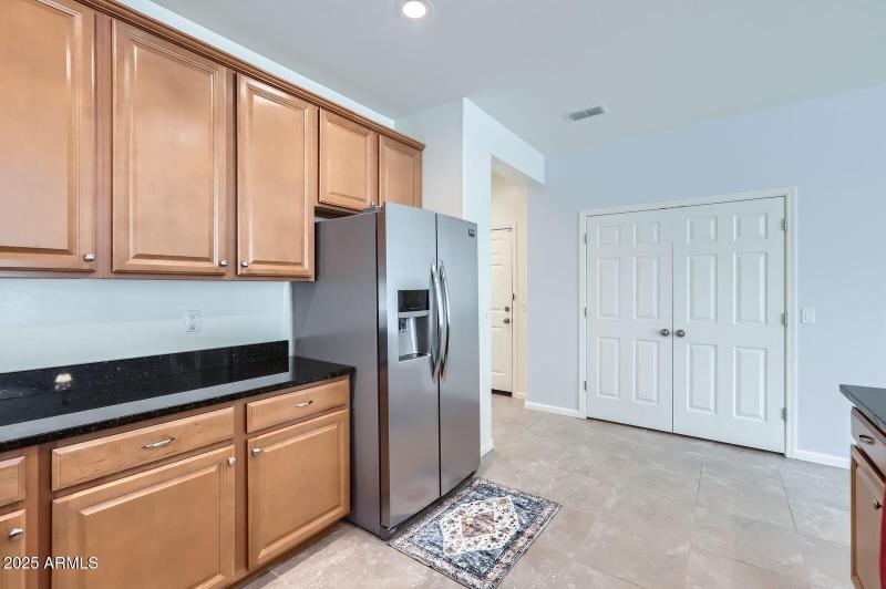 Kitchen and double door pantry