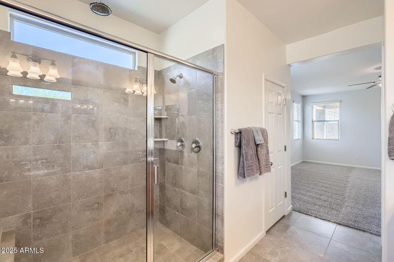 Primary walk in shower