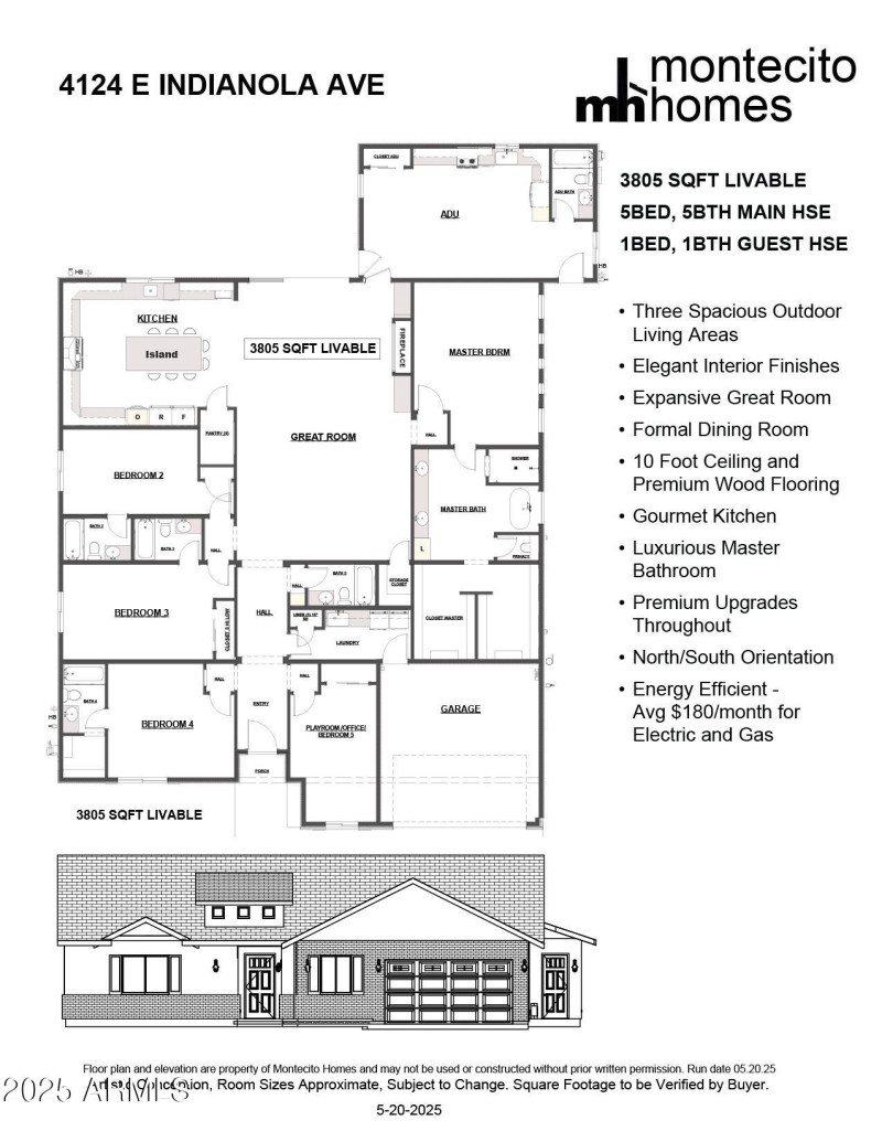 Indianola Floor Plan w-features, (no con