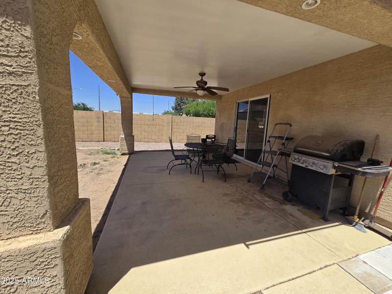 Covered back patio