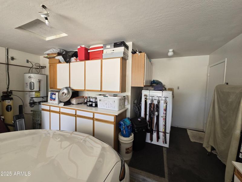 Cabinets and garage