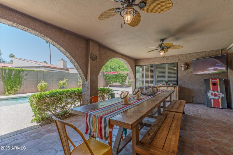 Huge covered patio