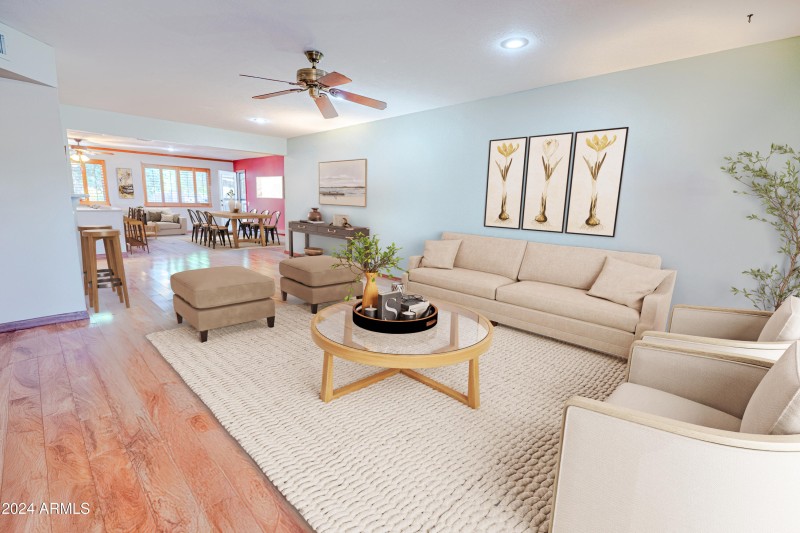 Great Room Virtually Staged