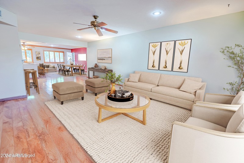 Great Room Virtually Staged