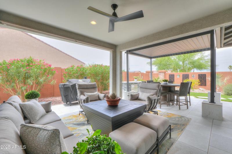 Tiled patio