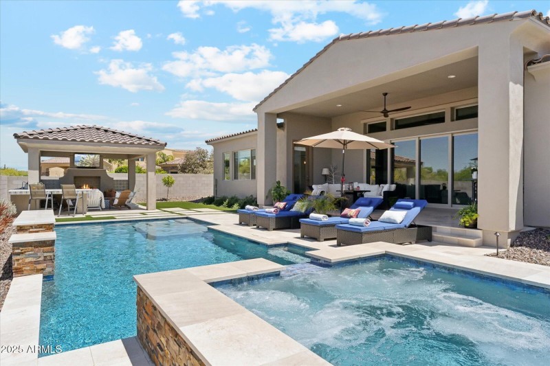 Heated pool and spa