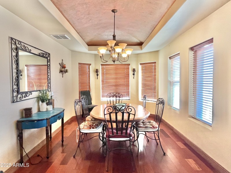 Dining with cove ceiling