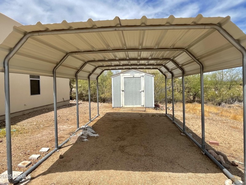 Casita covered parking + shed