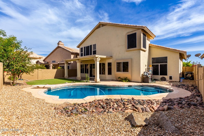 Backyard with Diving Pool & Shade
