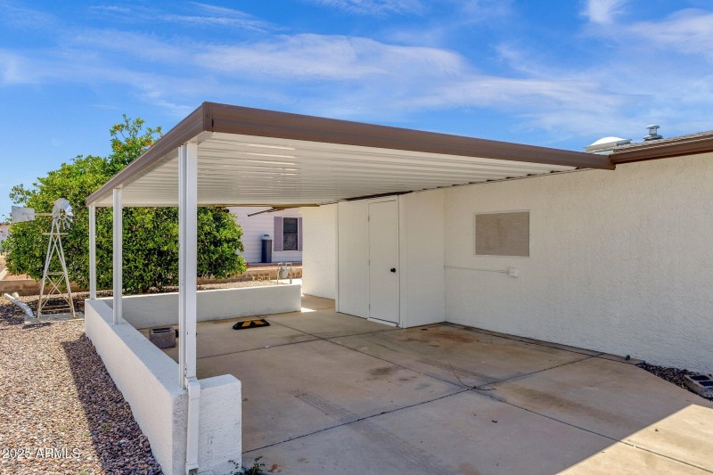 Covered parking - North