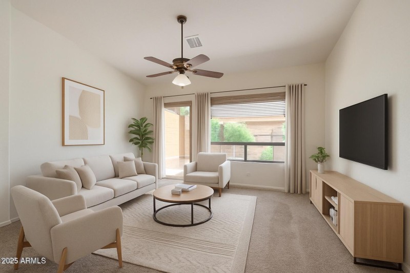Great room virtual staging