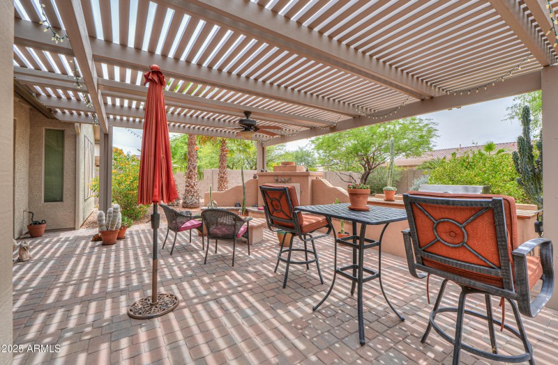 Extended pergola