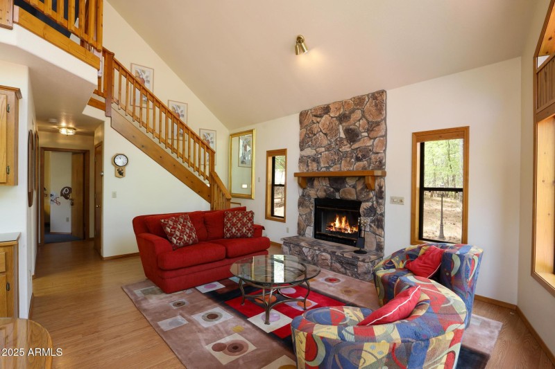 Cozy fireplace