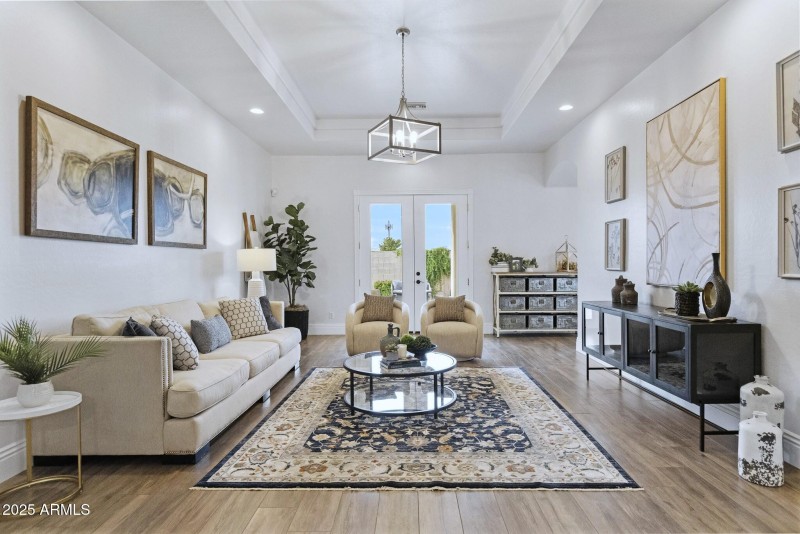 French Doors to Back Yard