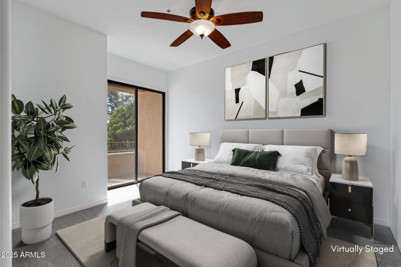 Virtually Staged Primary Suite