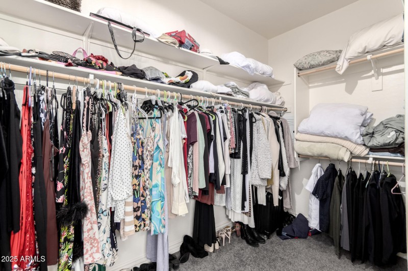 Nice size primary closet!
