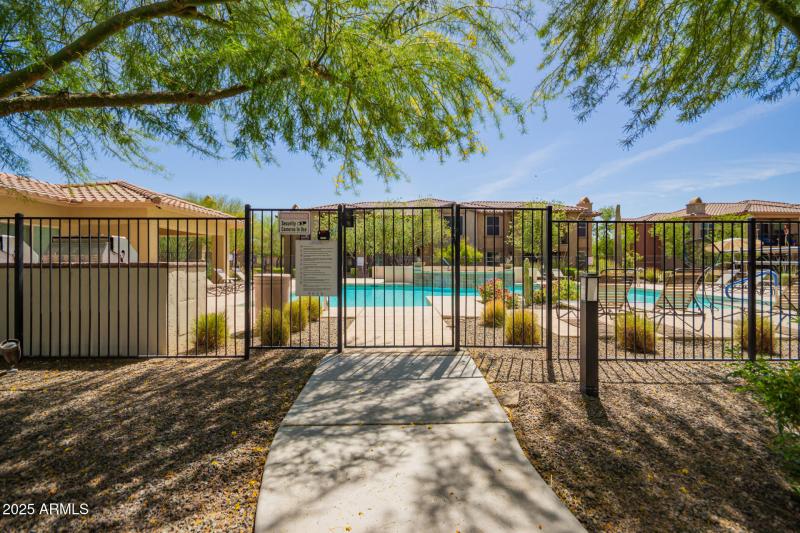Gated community pool for residents