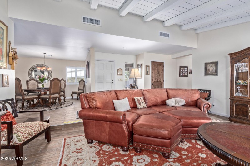 Warm and inviting living room.
