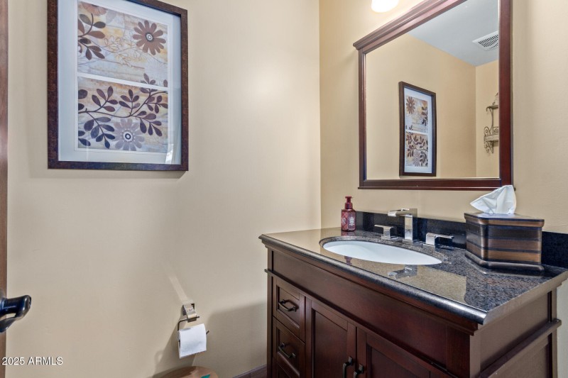 Hallway powder room.
