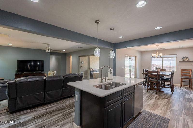 Kitchen Open to Great Rm and Dining Area