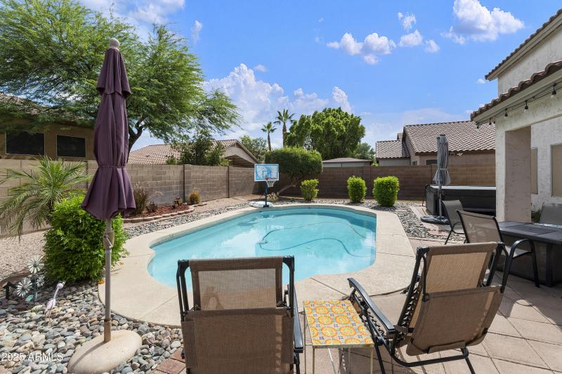 Backyard with private pool