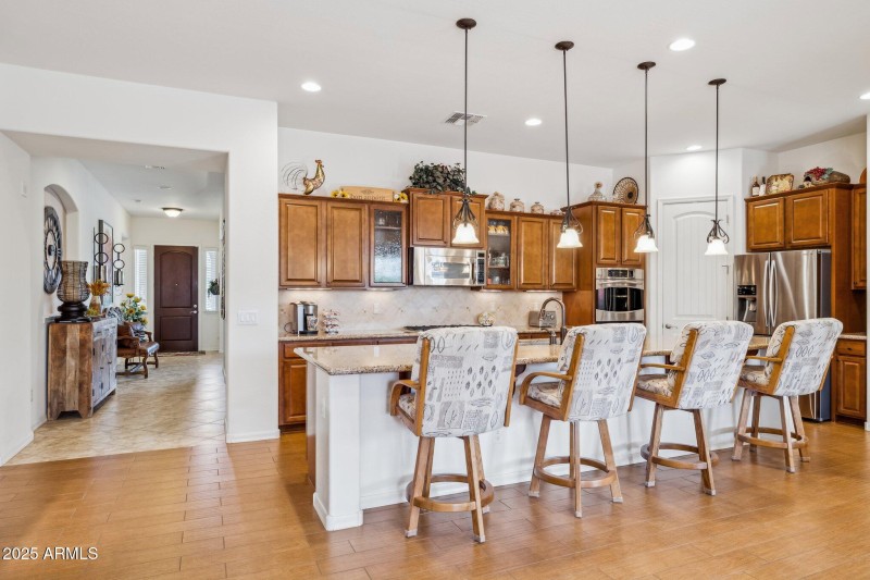 Kitchen open to Family Room