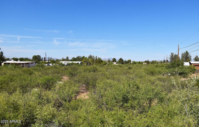 Across lot looking west