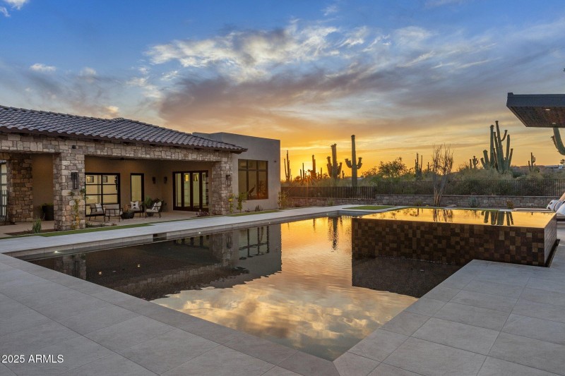 Sunset backyard