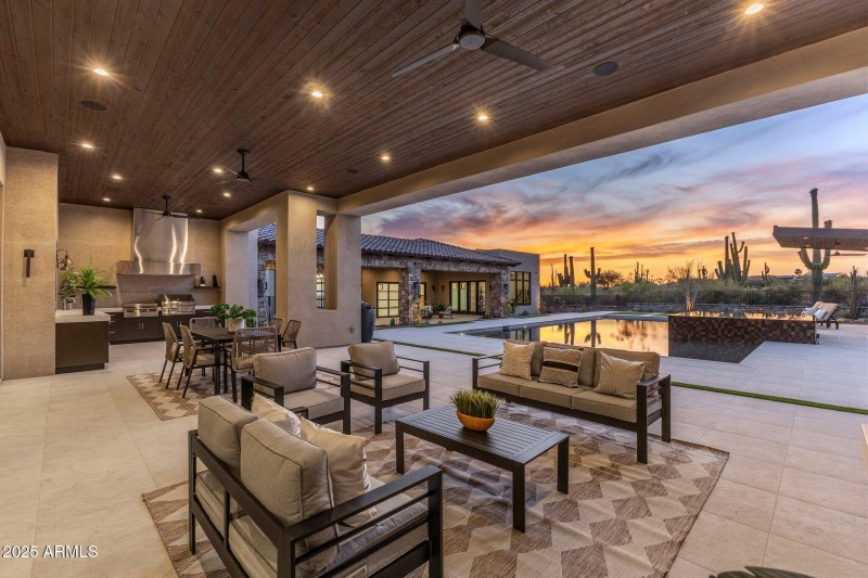 Back patio twilight