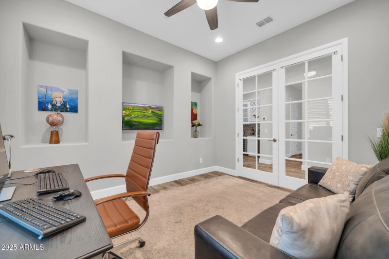 Office with French Doors